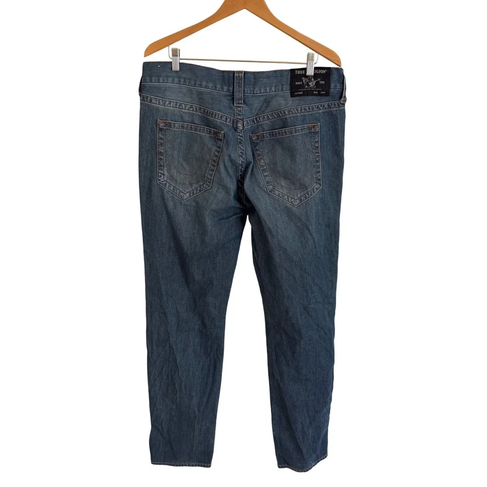 True Religion Rocco No Flap SN Mens Slim Fit Jeans 36‎ X 33 104665 Indigo Denim